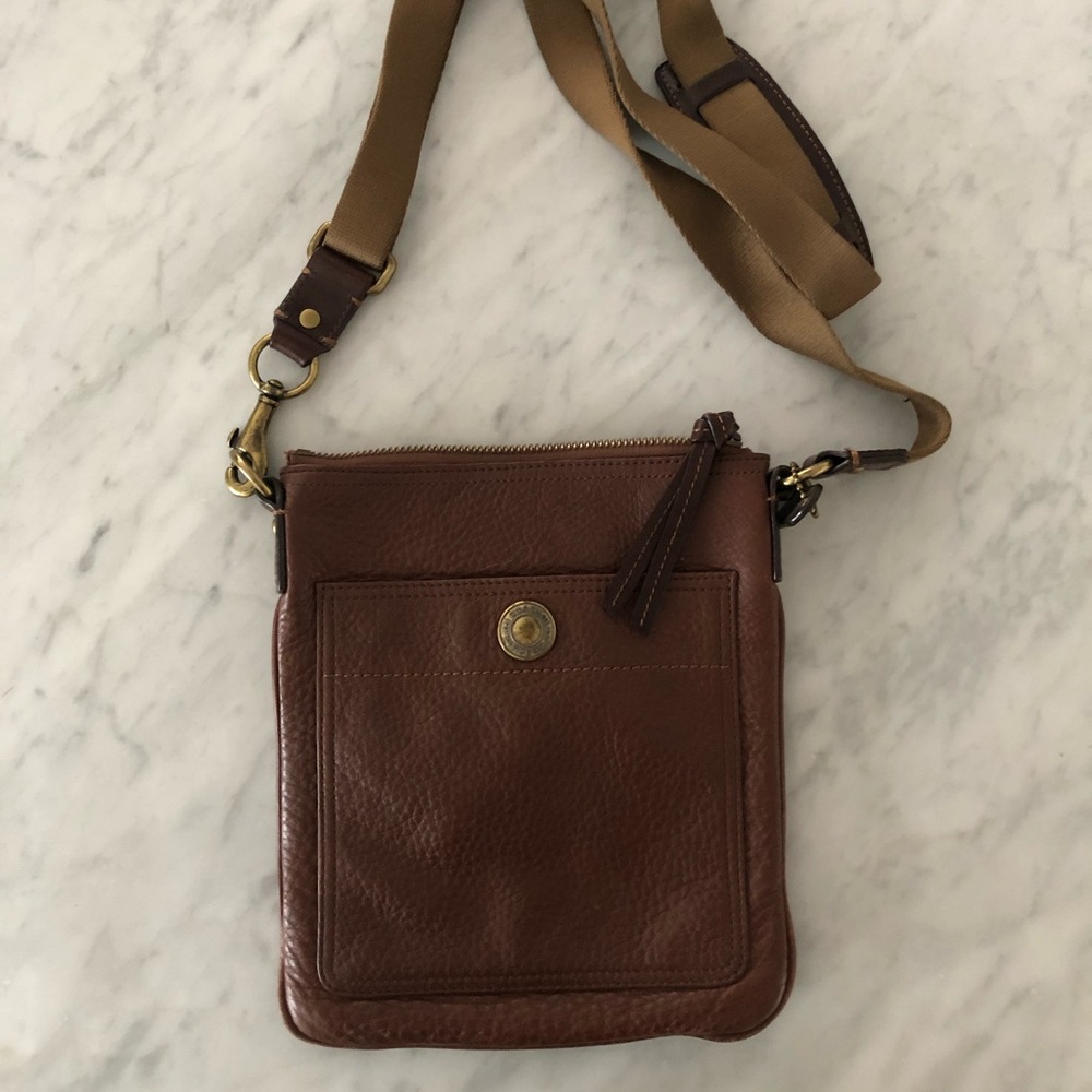 Brown Leather Coach crossbody Purse